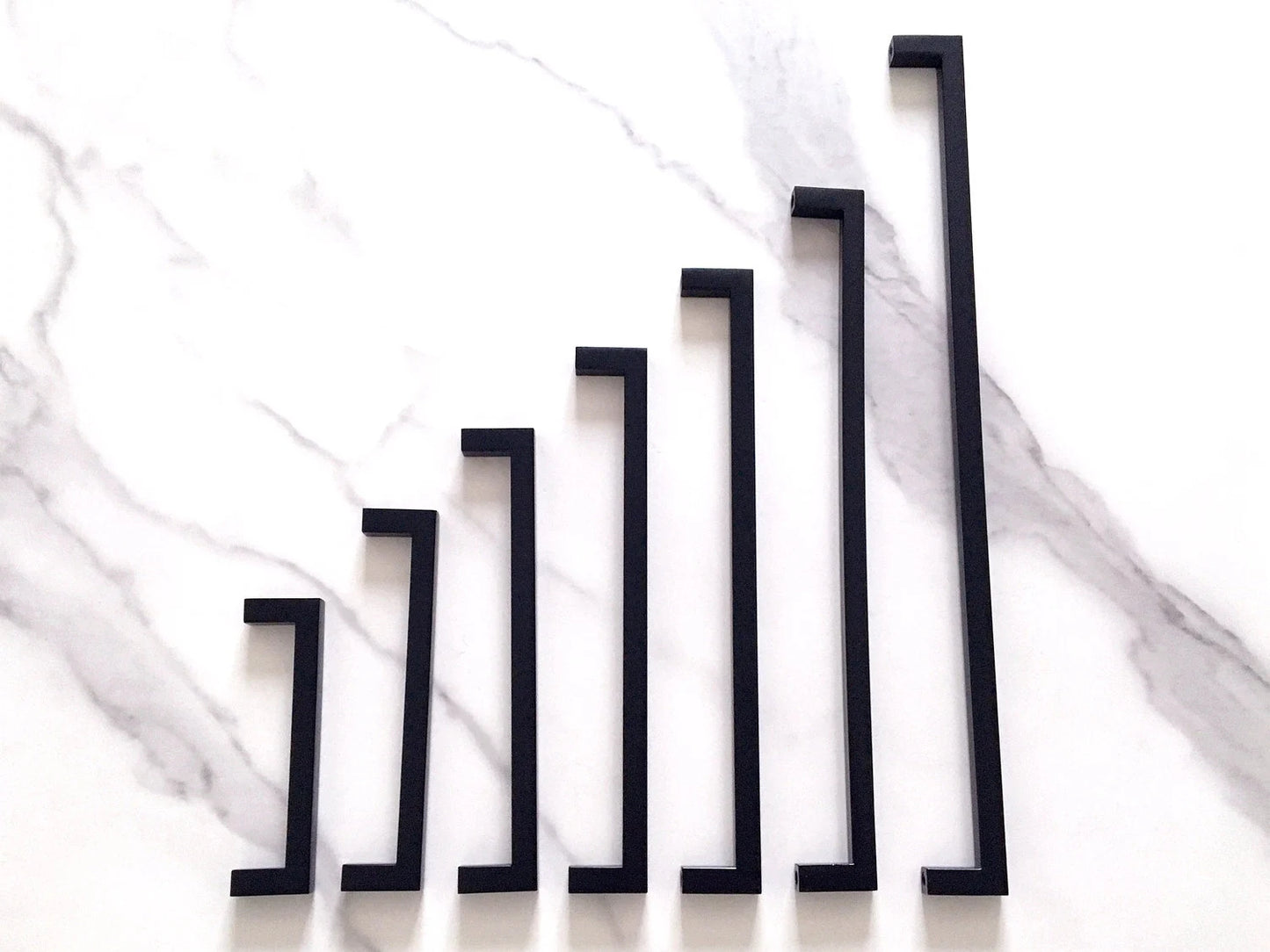 Black Cabinet Pulls Square Drawer Handles Kitchen Lynns Hardware