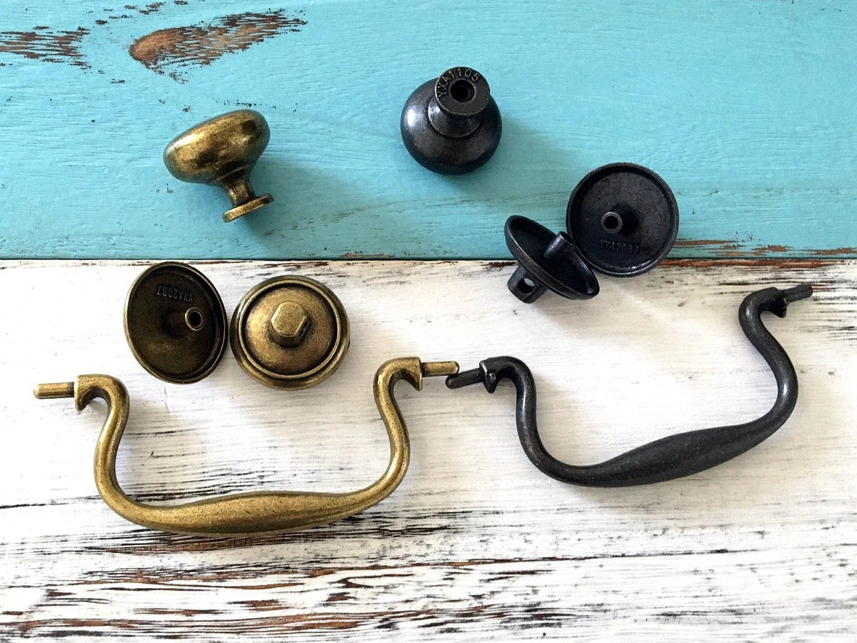 3.75" Drop Handle Bail Drawer Pulls, Vintage Style, Antique Bronze