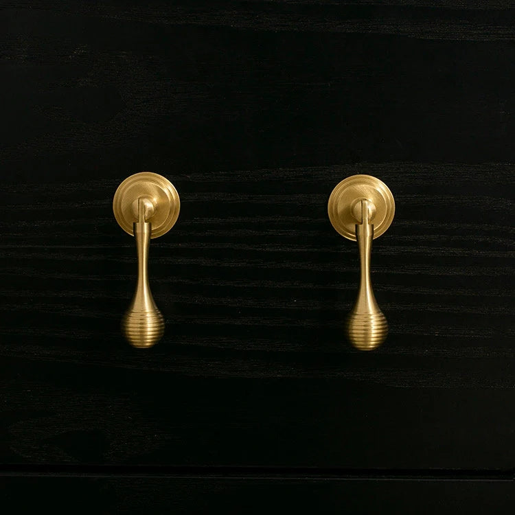 3" Long Pendant Drop Drawer Pulls, Solid Brass, Teardrop Cabinet Knob