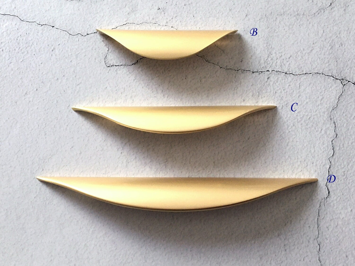Gold Cup Drawer Pulls, Slim Cabinet Handle, Kitchen Hardware