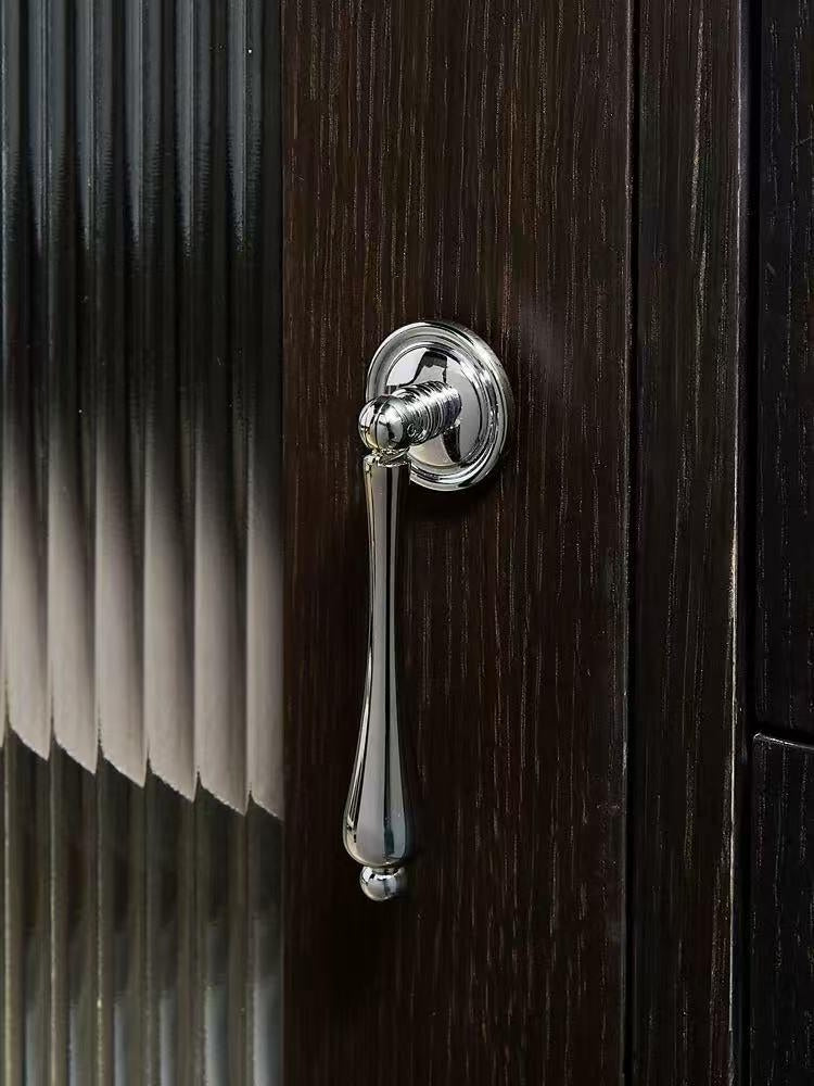 Brass Cabinet Teardrop Pull, Pendent Drawer Knob, Brushed Brass, Polished Chrome, Antique Bronze