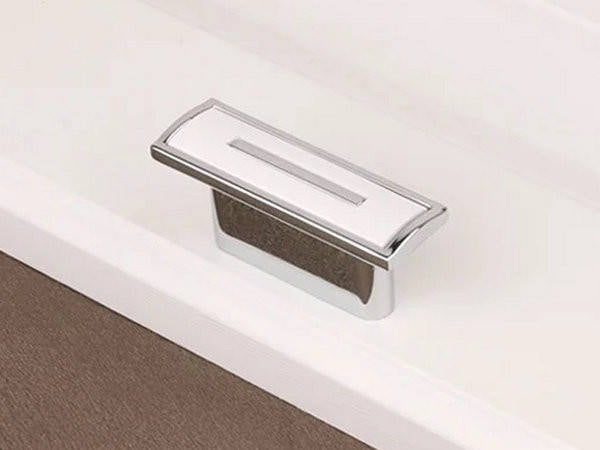 Modern Cabinet Bar Pulls, Square Drawer Handles, Polished Chrome, White, Black