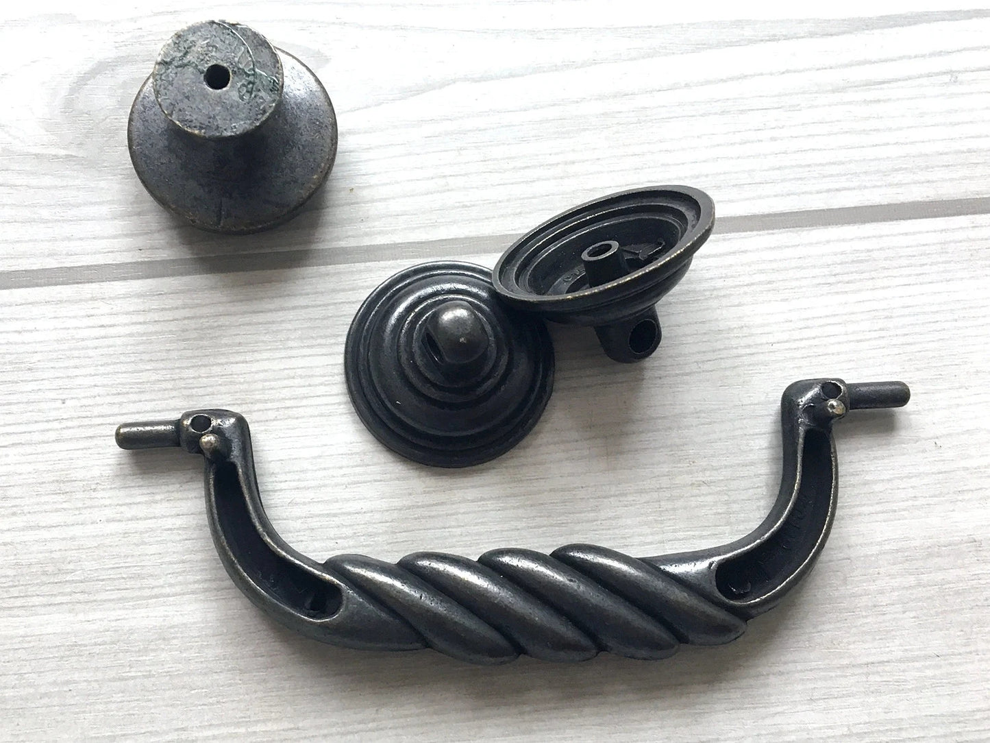 4.5" Bail Drawer Pull Handles Dark Antique Bronze Drop Handle