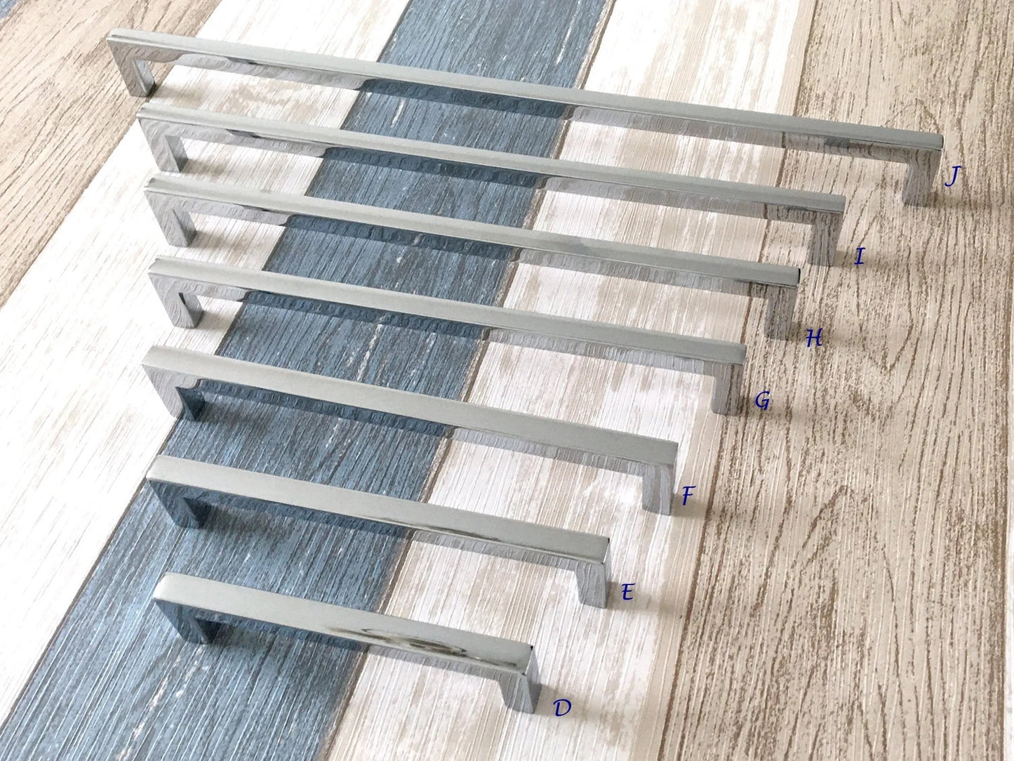 Slim Square Cabinet Pulls, Circle Drawer Knobs, Polished Chrome, Modern Kitchen Hardware