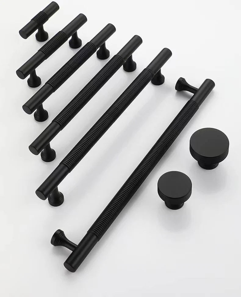 Brass Fluted Cabinet Pulls, Classic Wardrobe Handles, Kitchen Hardware, Black Gold Bronze