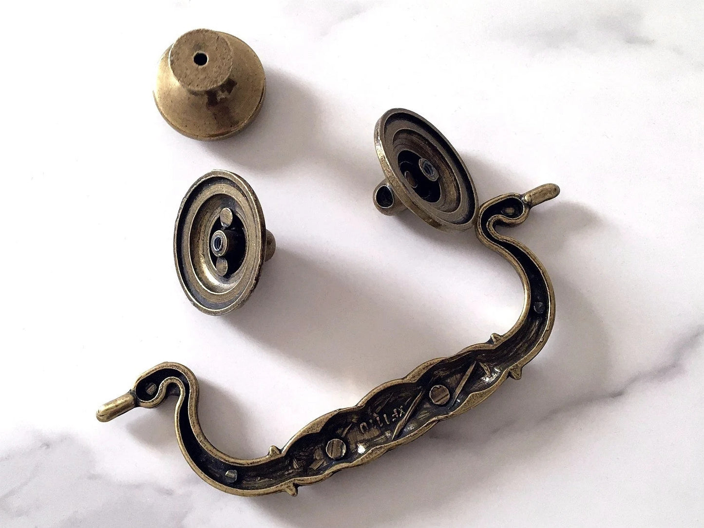 5“ Vintage Style Bail Drawer Pulls Drop Handle, Antique Bronze, 128 mm Centers
