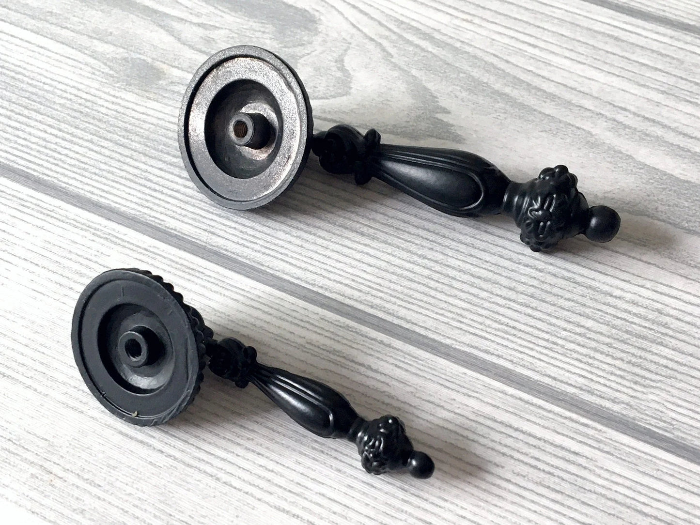Black Pendant Drawer Pull Drop Vintage Style Hardware
