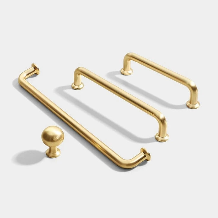 3.75" 5" 7.5" Slim Wire Cabinet Handles, Polished Gold, Brushed Gold, Matte Black