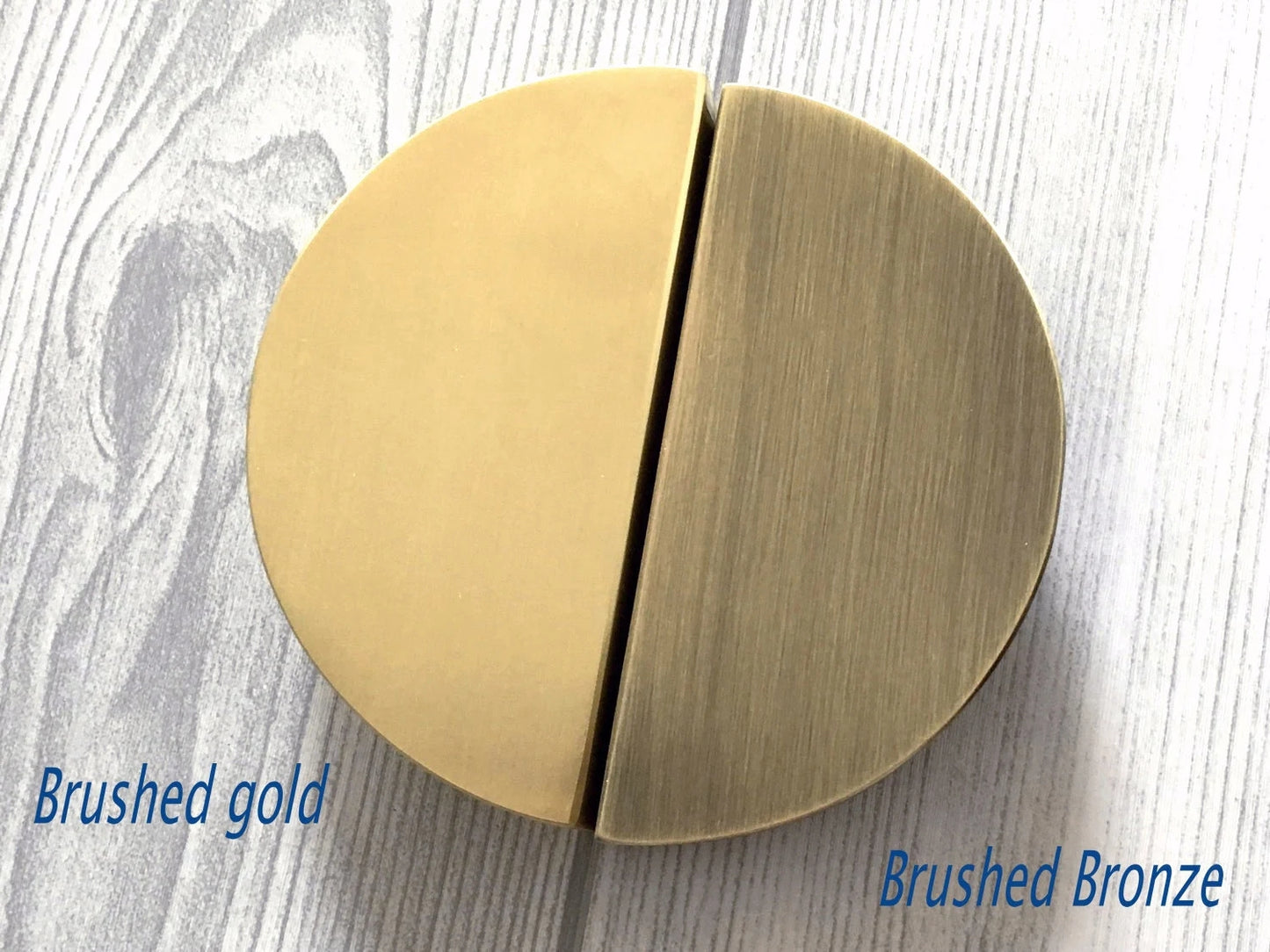 1.25" 2.5" Centers Half Moon Drawer Pulls, Mid Century Modern MCM Kitchen Hardware
