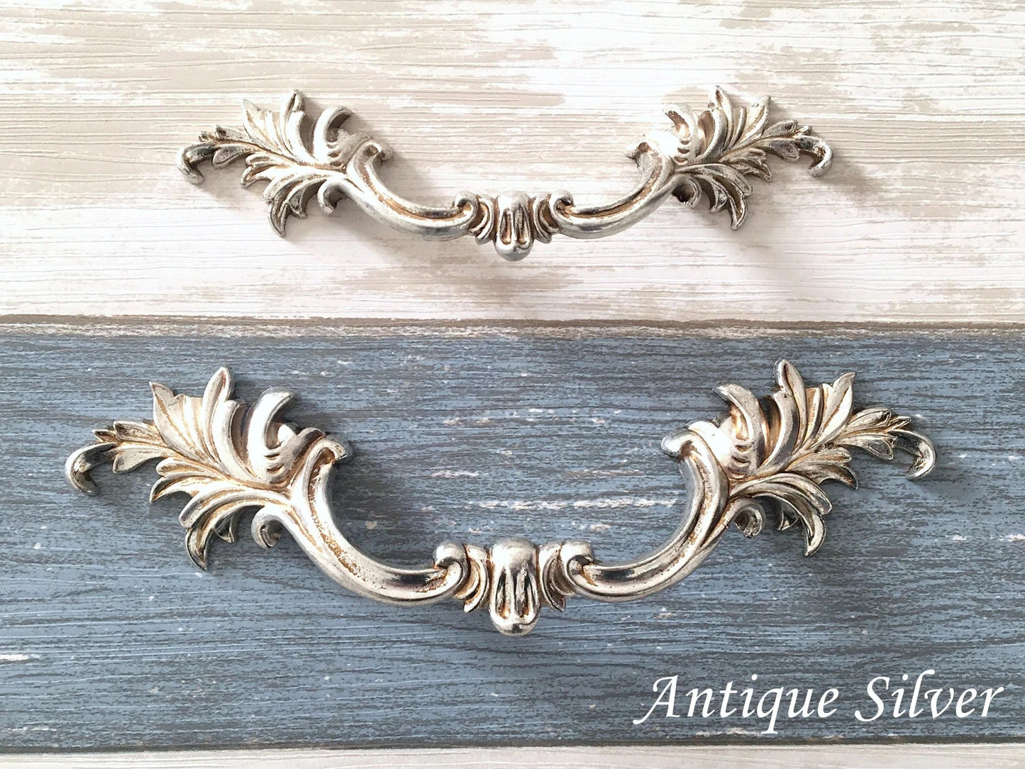 Leafy Drawer Pulls, 3" 3.75" Centers, French Provincial, 76 96 mm Holes