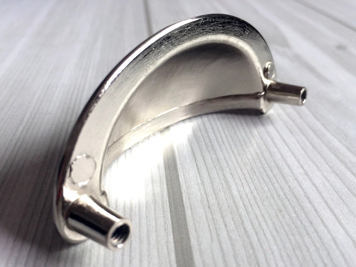 2-3/4" Brushed Nickel Cup Drawer Pull Cabinet Knob 2.75 Inch 70 mm Centers