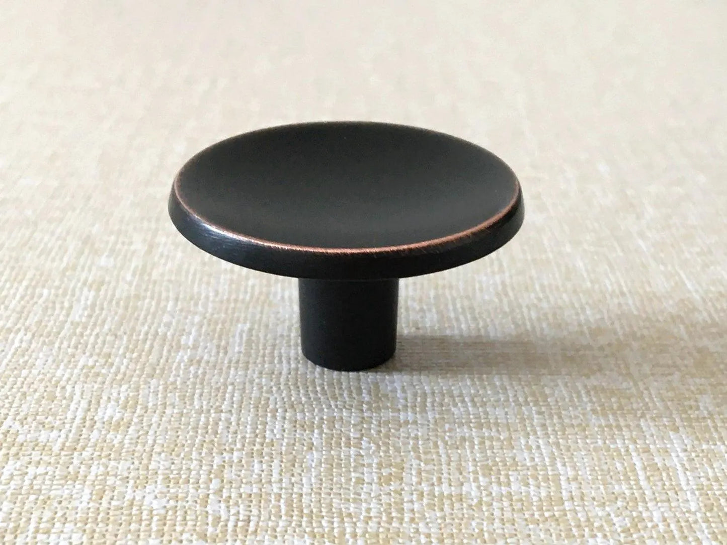 Concave Cabinet Knobs, Gold Circle Drawer Pulls, Black Copper Gray Nickel Gold