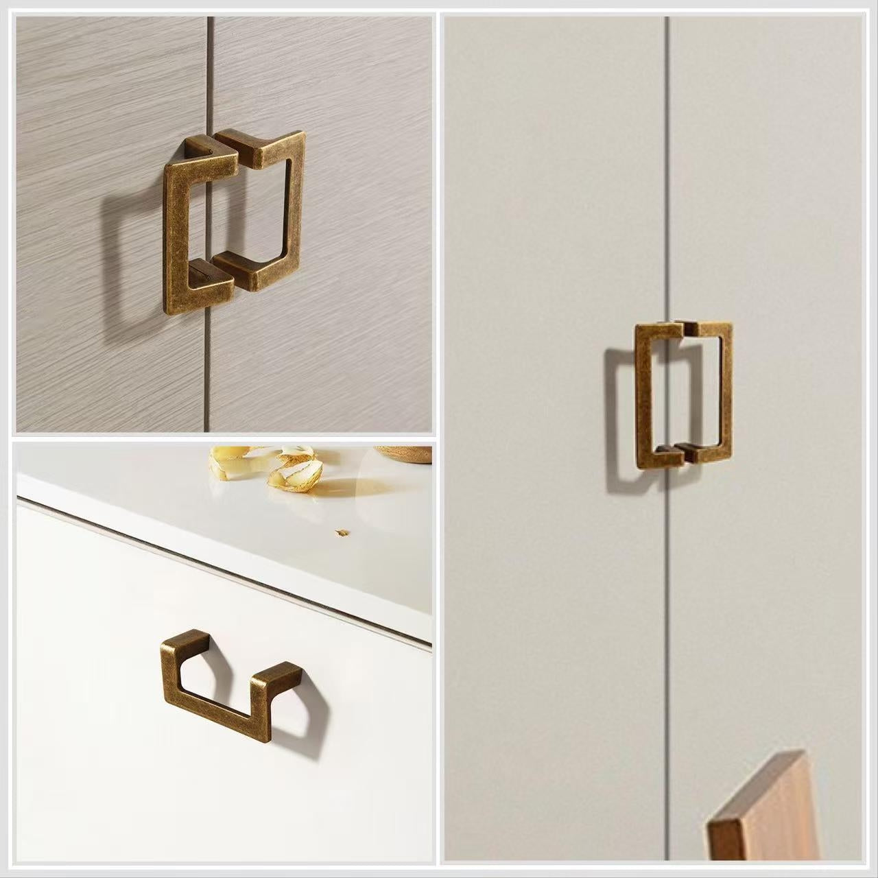 2.5" 3.75" U Turn Drawer Pull Handles, Antique Bronze, Brushed Gold, Matte Black