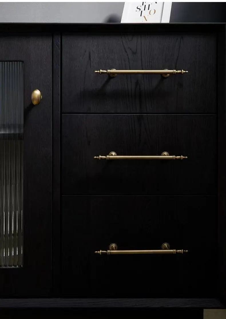 Brass Cabinet Pulls, Antique Bronze, Mid Century Modern Kitchen Hardware