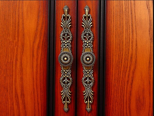 Vintage Style Dresser Drawer Pulls, Antique Bronze, Georgian Cabinet Hardware