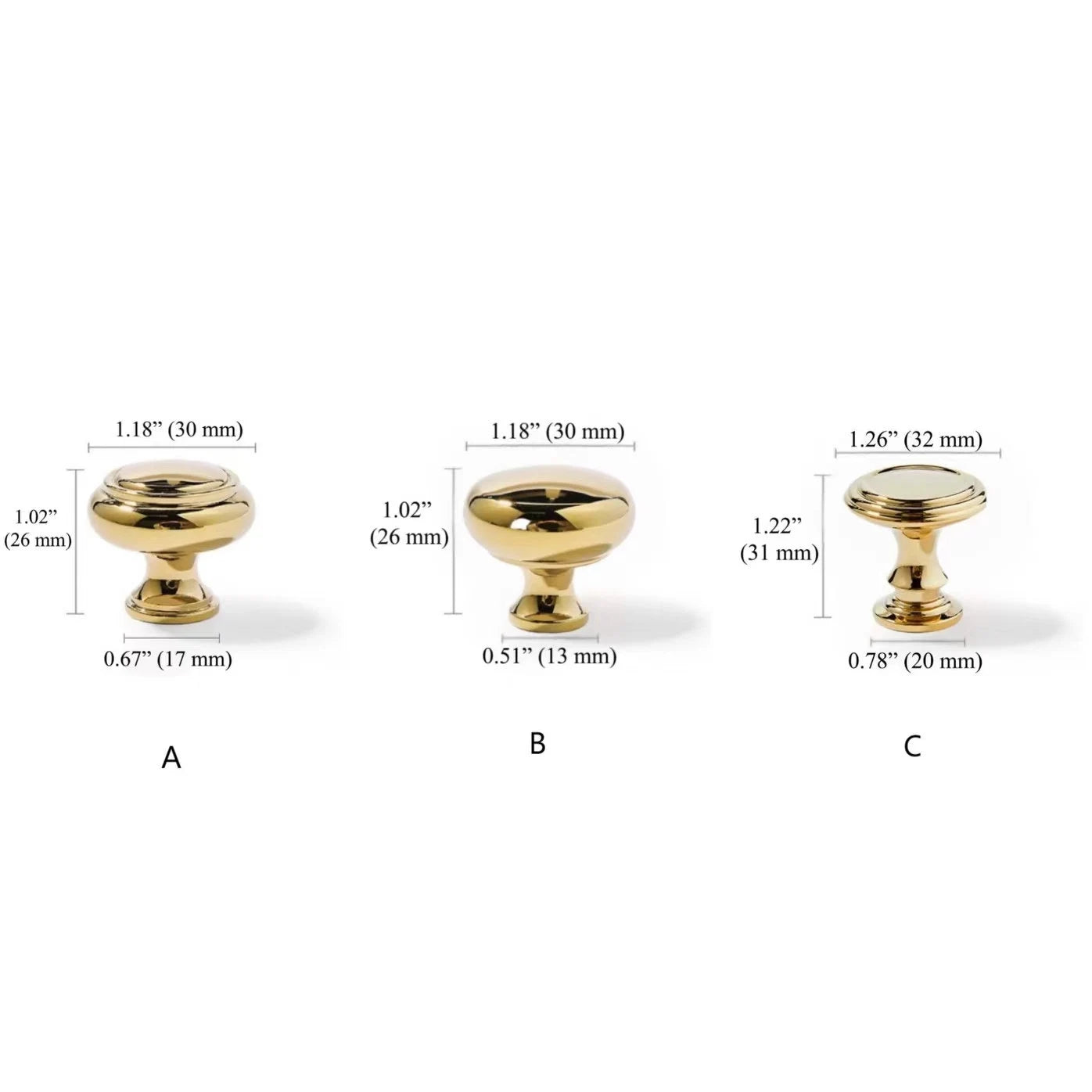 Polished Gold Brass Cabinet Bar Pulls European Style Luxury Shiny