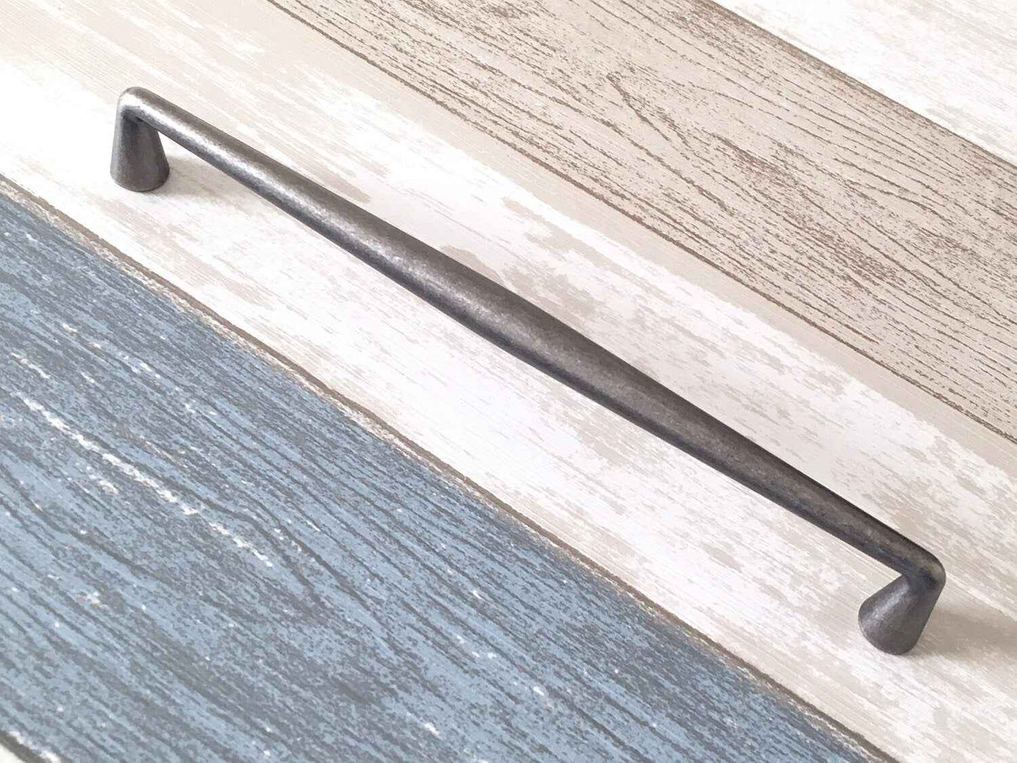 Antique Pewter Cabinet Cup Pull & Handle - Industrial Kitchen Hardware