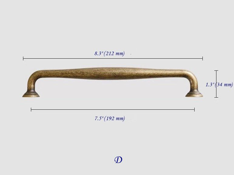 7.5 Inch Antique Bronze Cabinet Pulls Lynns Hardware 192 mm