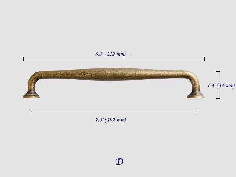 Antique Bronze Kitchen Pulls 96mm-192mm - Farmhouse Cabinet Hardware