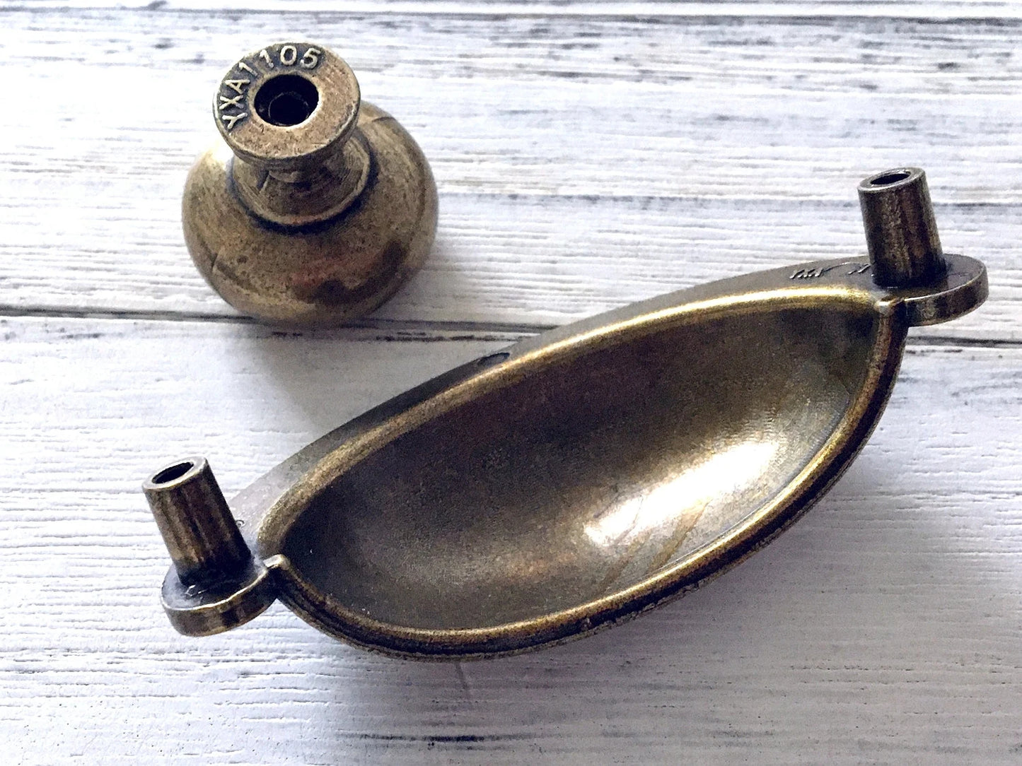 70 mm Cup Drawer Pull Handles Antique Brass 2-3/4 Inches