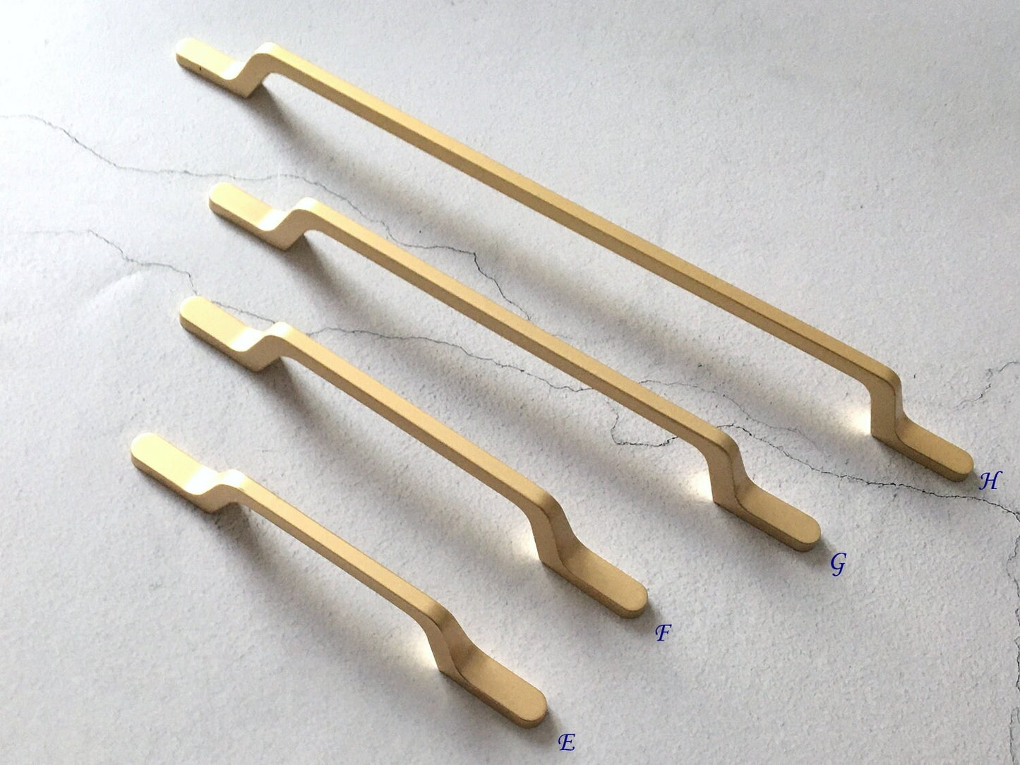 Gold Cup Drawer Pulls, Slim Cabinet Handle, Kitchen Hardware