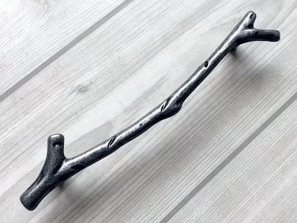 Branches Drawer Knob & Cabinet Pull, Black / Antique Pewter, 3.75" 5" C-C