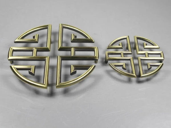 Oriental Drawer Pull Handles, Half Circle, Antique Bronze, Vintage style Kitchen Hardware