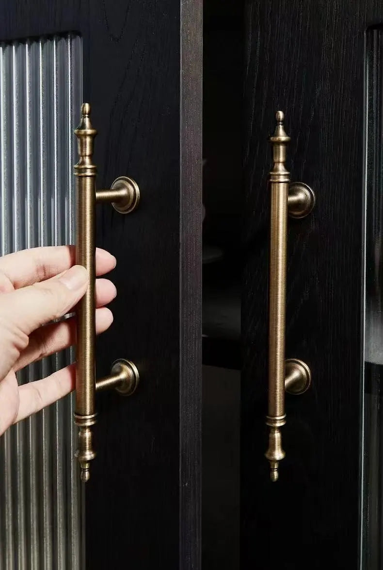 Brass Cabinet Pulls, Antique Bronze, Mid Century Modern Kitchen Hardware