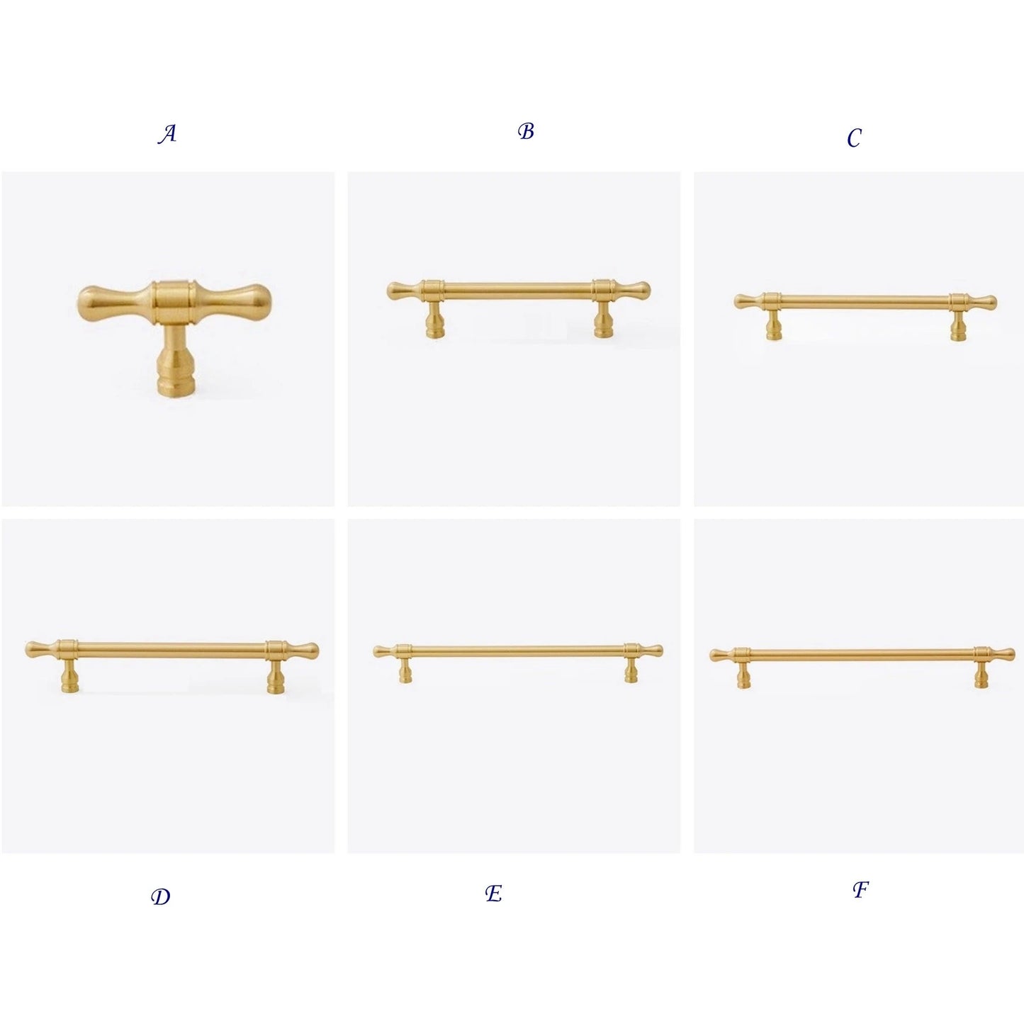 Cabinet Bar Pulls, Solid Brass, Brushed Gold, Modern Mid Century Kitchen Hardware