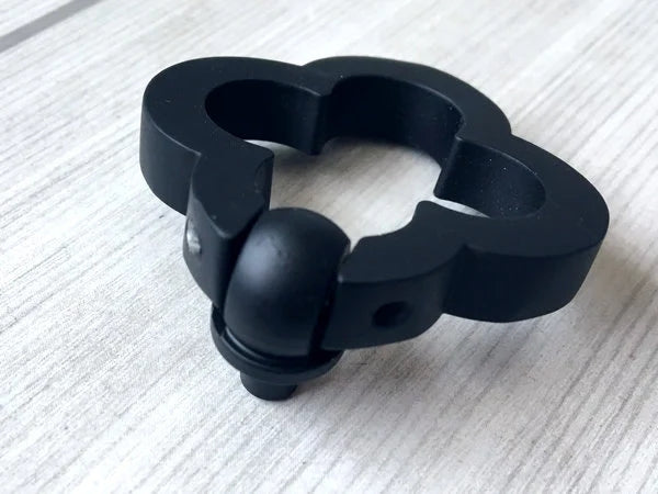 Drop Ring Drawer Pulls, Circle Cabinet Knobs, Matte Black, Rectangular, Clover