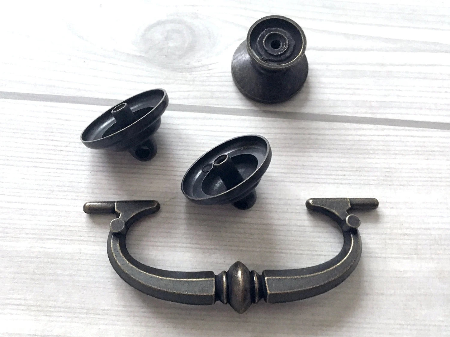 3.5" Drawer Pulls Drop Handle Dark Antique Bronze Vintage Style