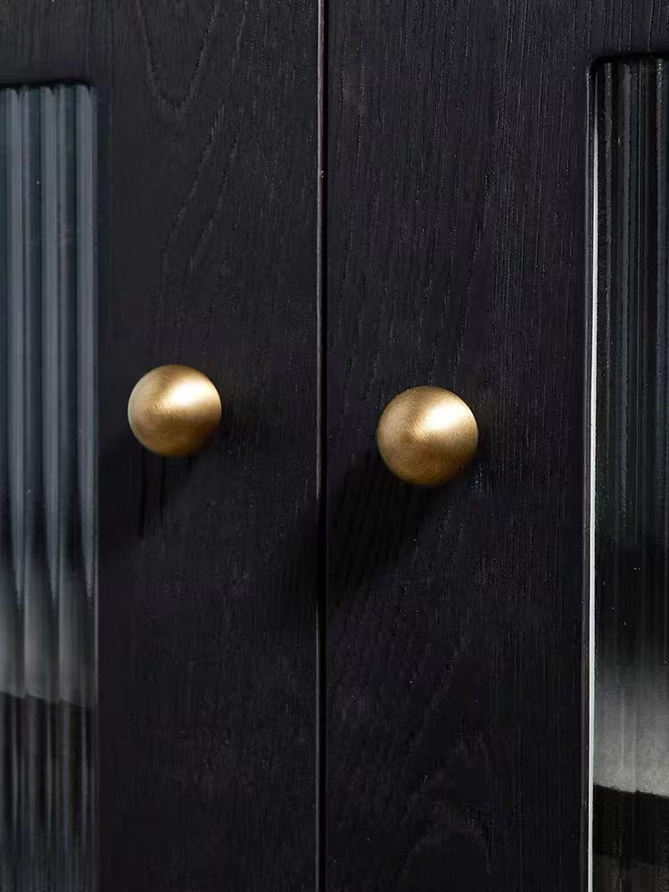 Bronze Ball Drawer Pull, Solid Brass, Kitchen Cabinet Hardware