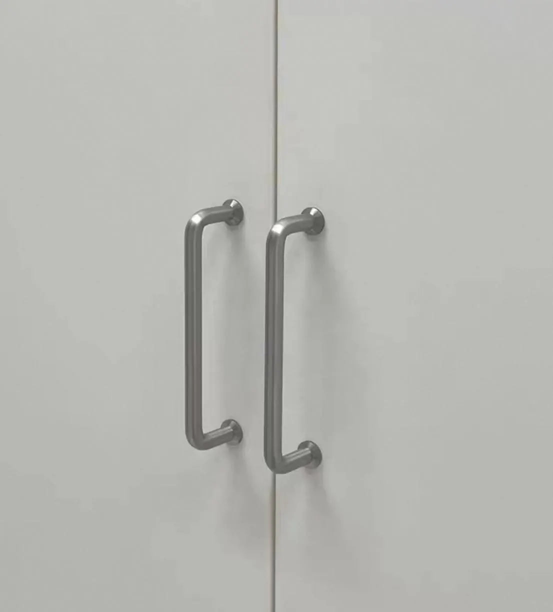 Brushed Nickel Cabinet D Handles and Ball Knobs, Modern Minimalist, 6.25" 5" 7.5" Centers