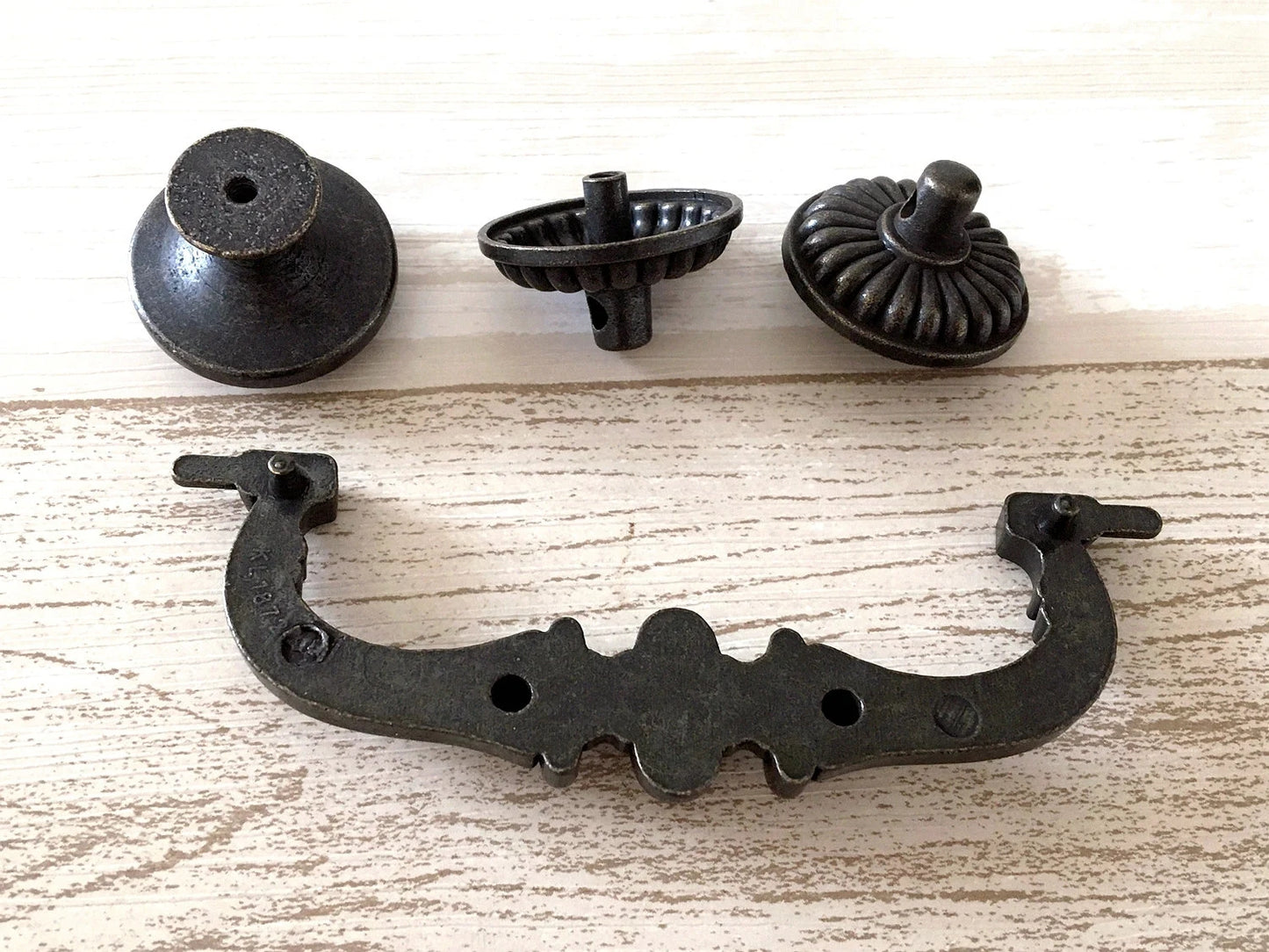 4 1/2" Vintage Style Antique Black Bail Drawer Pull | Kitchen Cabinet Knob