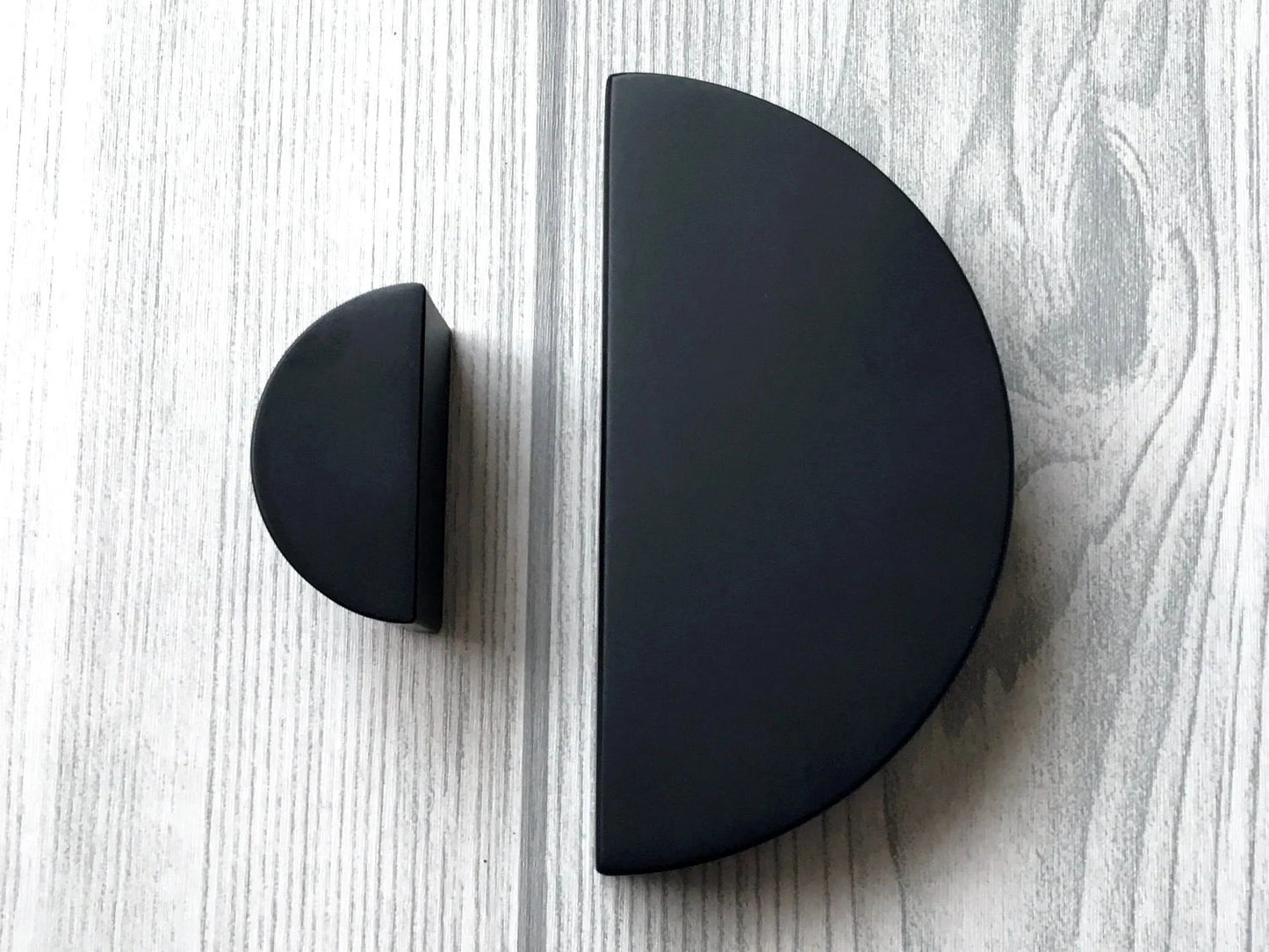 1.25" 2.5" Centers Half Moon Drawer Pulls, Mid Century Modern MCM Kitchen Hardware