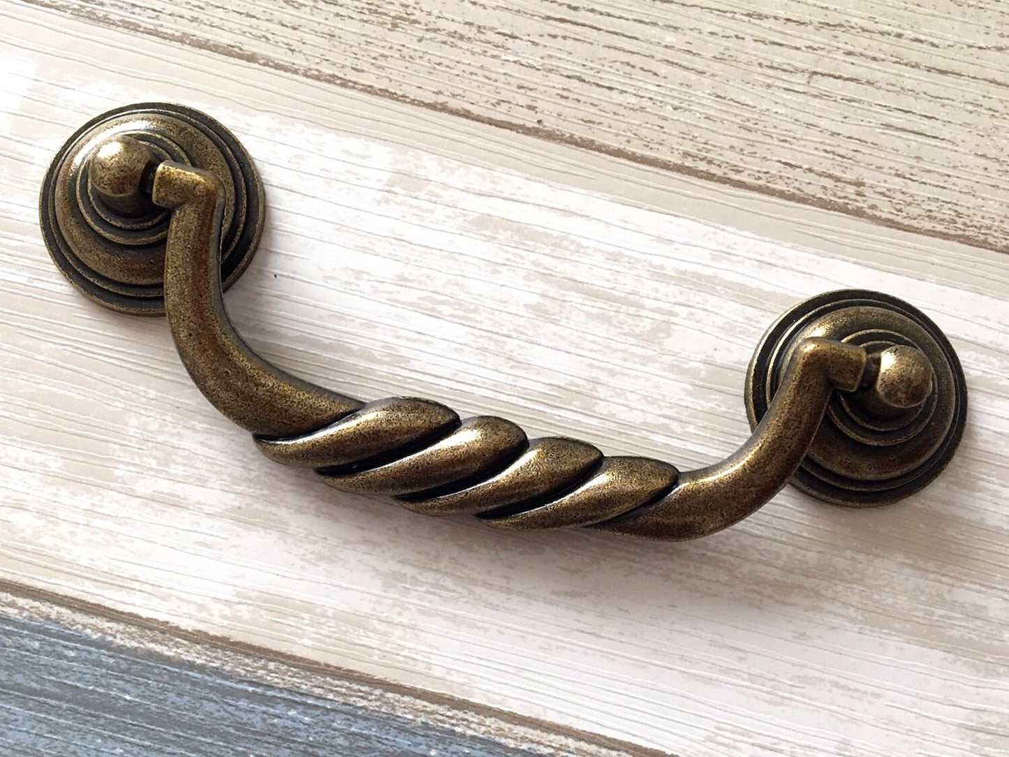 4 1/2" Bail Drawer Pull Handles Antique Bronze Drop Handle 4.5 Inch Centers