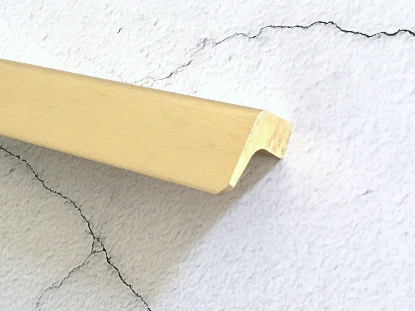 Brushed Gold Brass Cabinet Pull Handles, Alumimum, Mid Century Modern Kitchen Hardware