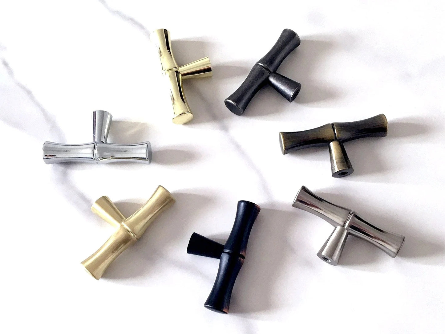 Bamboo Knobs Cabinet Drawer Pulls Bronze Gold Pewter Oil Rubbed Bronze