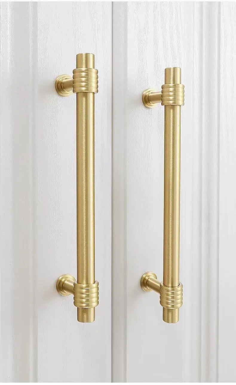 Brushed Brass Cabinet T Bar Handle Gold Vanity Pull, Kitchen Hardware