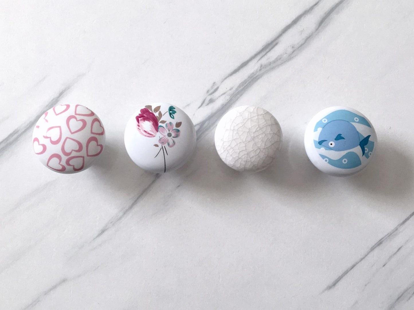 Ceramic Drawer Knobs, Kitchen Cabinet Pulls Hardware, Flower Bird Colorful