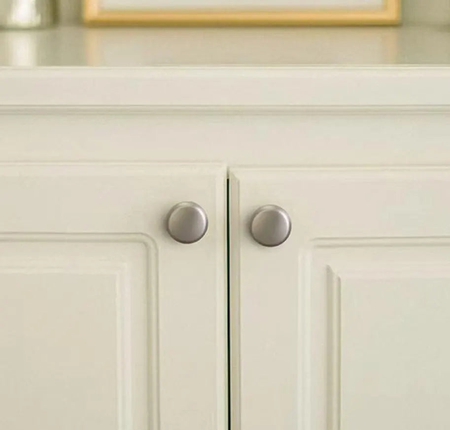 Solid Brass Round Cabinet Knob with Backplate Brushed Gold Nickel Silver Antique Bronze