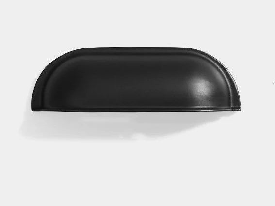 2.5" 3" Centers Brass Cup Drawer Pulls, Polished Gold Chrome Matte Black, 64 76 mm Centers