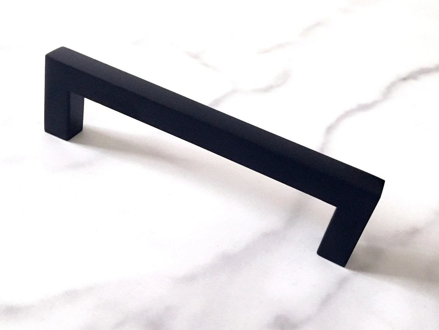 Black Cabinet Pulls Square Drawer Handles Kitchen Lynns Hardware