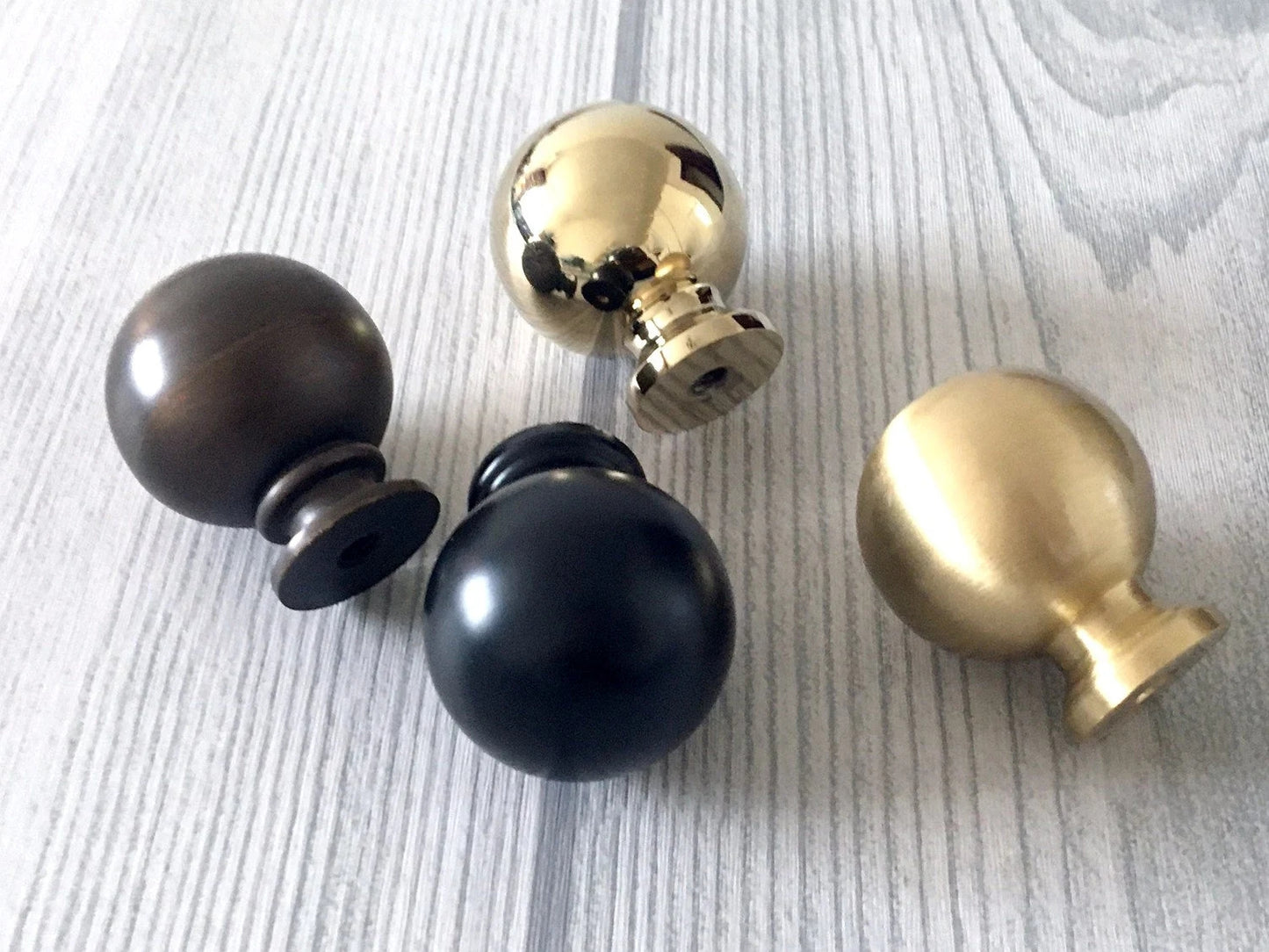 Brass Ball Cabinet Knobs Solid Black Coffee Bronze Kitchen Hardware