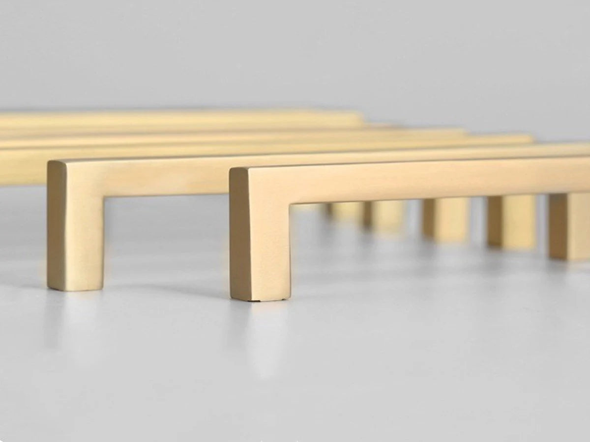 Mid Century Modern Gold Cabinet Handles, Drawer Pulls, Kitchen Hardware