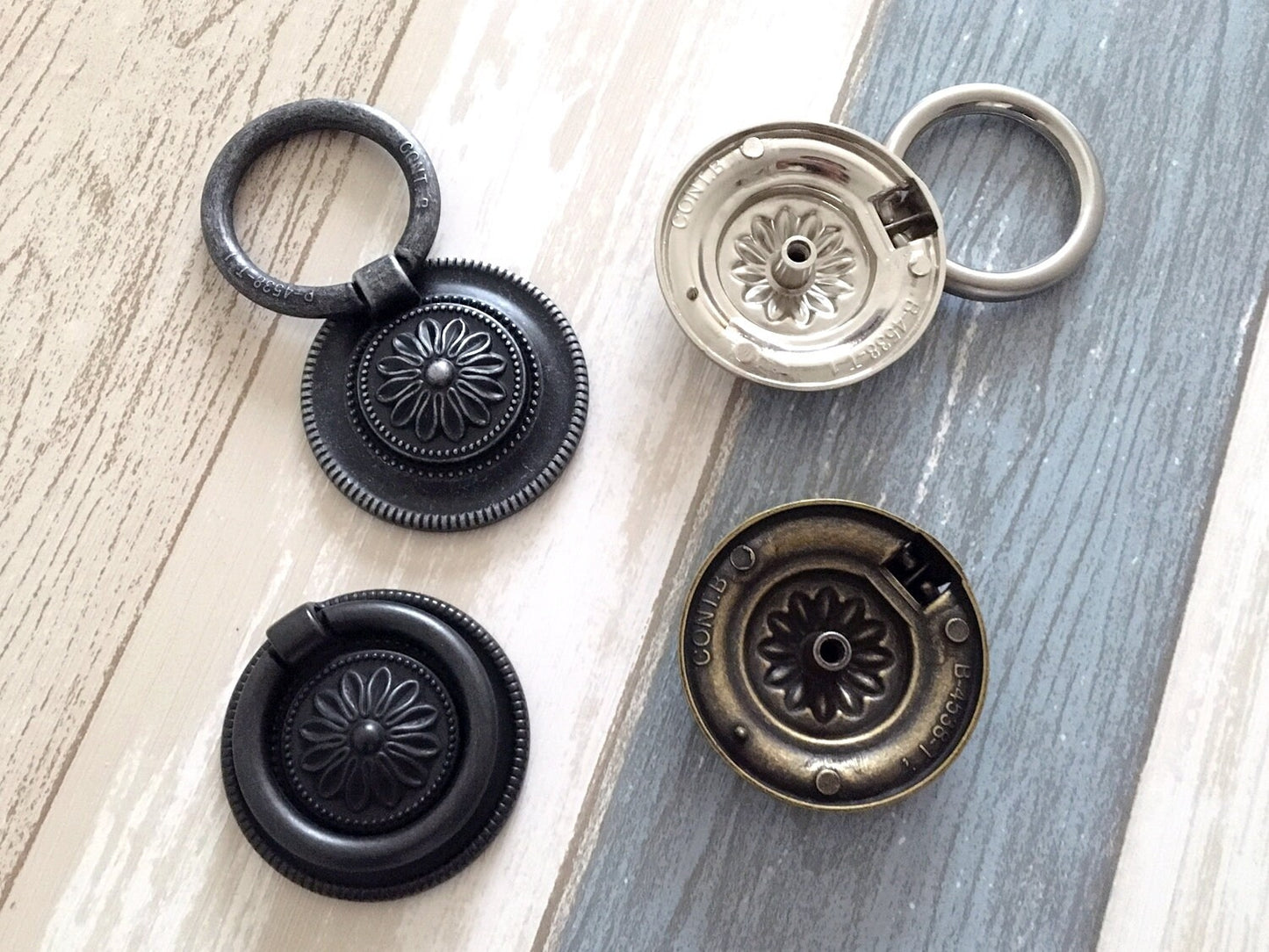 Farmhouse Style Drop Ring Pull, Pendant Cabinet Drawer Knob, Rustic Door Handle