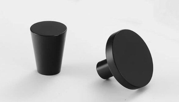 Solid Brass Cabinet Pulls, Simple Minimalist, Brushed Gold Brass, Matte Black