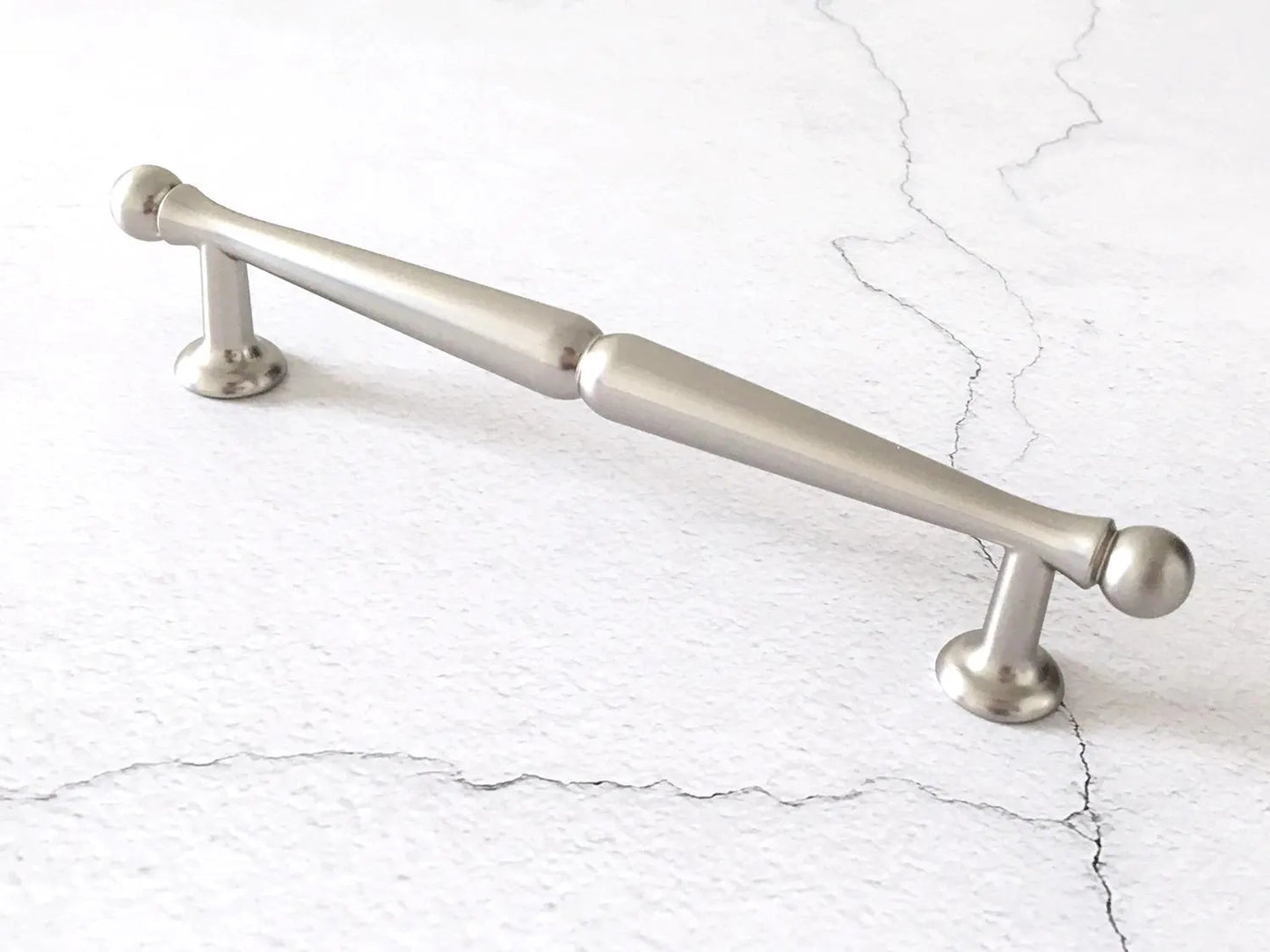 Brushed Nickel Cabinet Bar Handles, Kitchen Hardware, 3.75" 5" 7.5" Centers