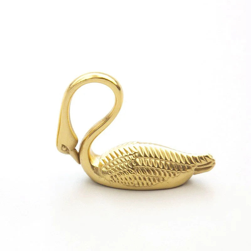Swan Brass Knobs, Polished Gold, Cabinet Hardware