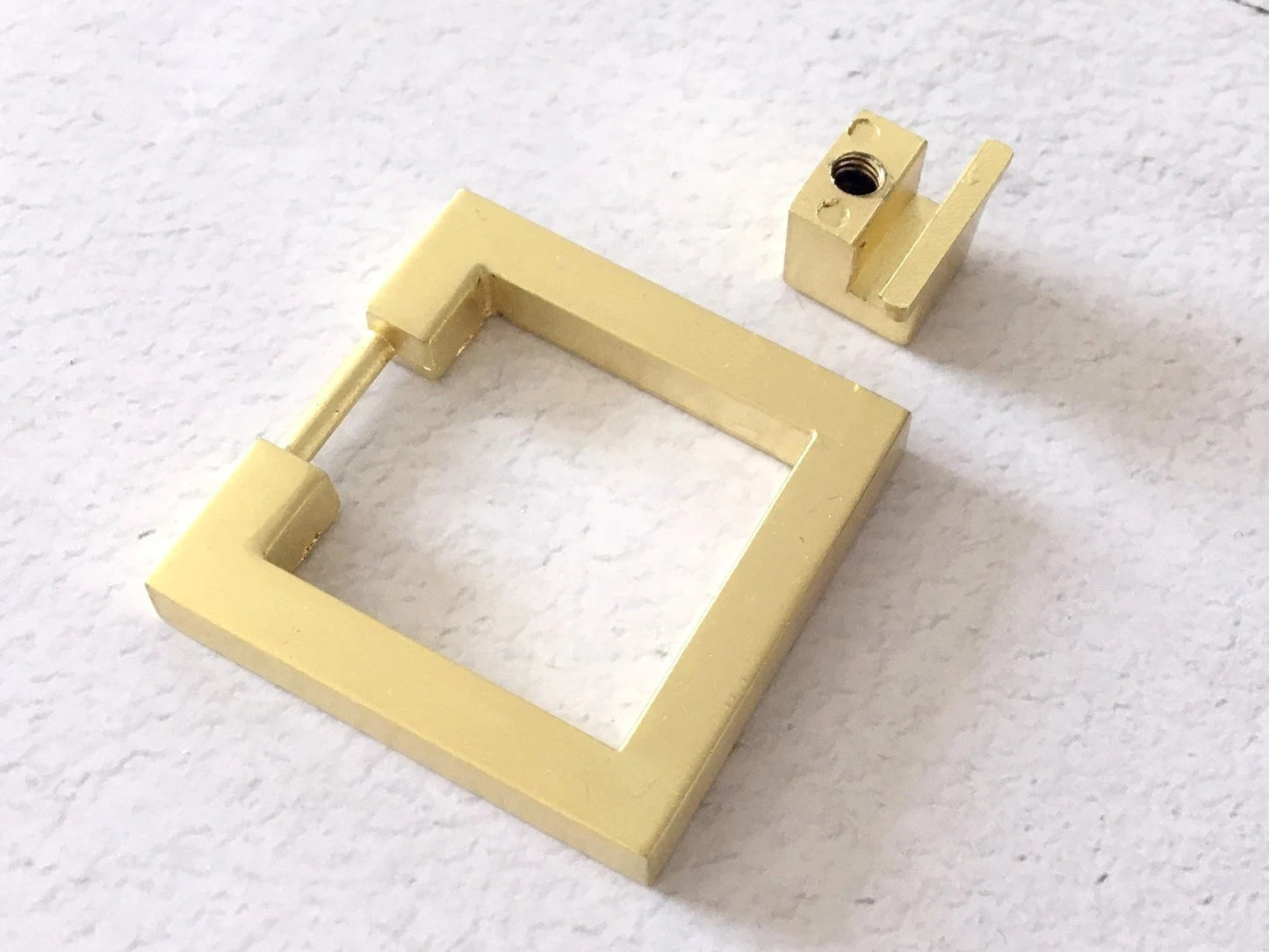 Square Ring Drawer Pull Cabinet knobs, Gold, Nickel, Bronze, Black, Modern Geometric Hardware